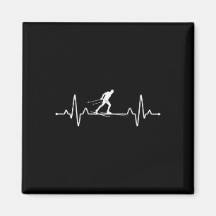 Heartbeat Cross Country Skiing Winter Sports Biath Magneet