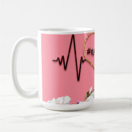 Heartbeat Design en Nursing Life Hashtag Koffiemok