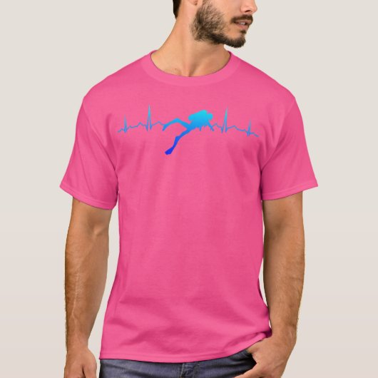 Heartbeat Diving Scuba Diving T-shirt (Voorkant)