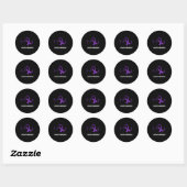 Heartbeat ECG Design Epilepsie Bewustzijn Ronde Sticker (Vel)