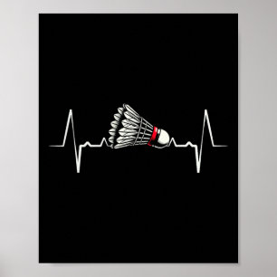 Heartbeat ECG Shuttle Badminton Player Shuttle 2 Poster