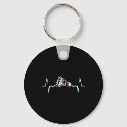 Heartbeat ECG Shuttle Badminton Player Shuttle 2 Sleutelhanger (Voorkant)