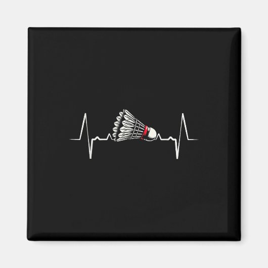 Heartbeat ECG Shuttle Badminton Player Shuttle Magneet (Voorkant)