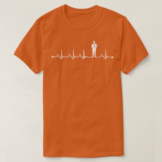 Heartbeat EKG Proud Engineer Gift T-shirt (Design voorkant)