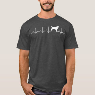 Heartbeat EKG Proud Wirehaered Pointing Griffon Do T-shirt