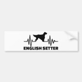 Heartbeat Engelse Setter Bumpersticker (Voorkant)