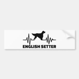 Heartbeat Engelse Setter Bumpersticker