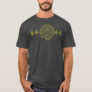 Heartbeat Florist Yellow Flower Floral Blossom T-shirt