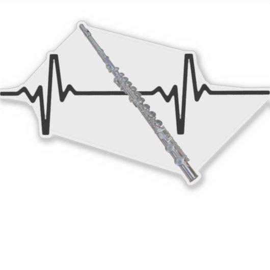 Heartbeat Flute Sticker (Voorkant)