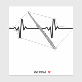 Heartbeat Flute Sticker