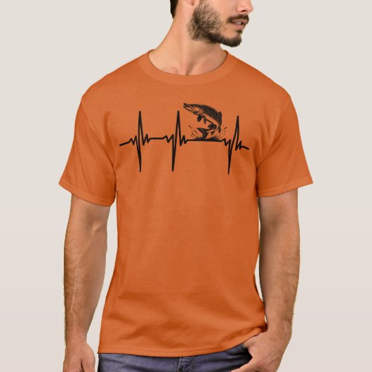 Heartbeat For Pikefish And Predator Sport Fishing  T-shirt (Voorkant)