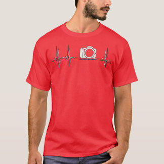 Heartbeat Fotografie Ik hou van fotograferen T-shirt