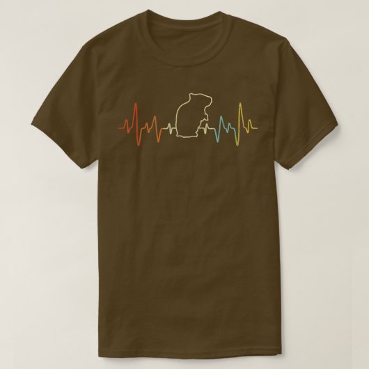 Heartbeat Hamster Mam Hamster Pap Retro T-shirt (Design voorkant)