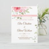 HeartBeat Harmony Bruiloft Digitale Uitnodiging (Staand voorkant)