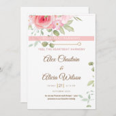 HeartBeat Harmony Bruiloft Digitale Uitnodiging (Voorkant / Achterkant)