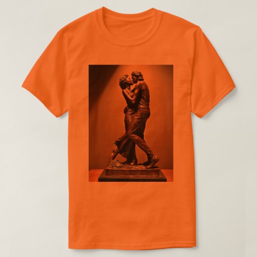 Heartbeat Harmony: Couple's Gedrukt T-Shirt" "Lief T-shirt (Design voorkant)