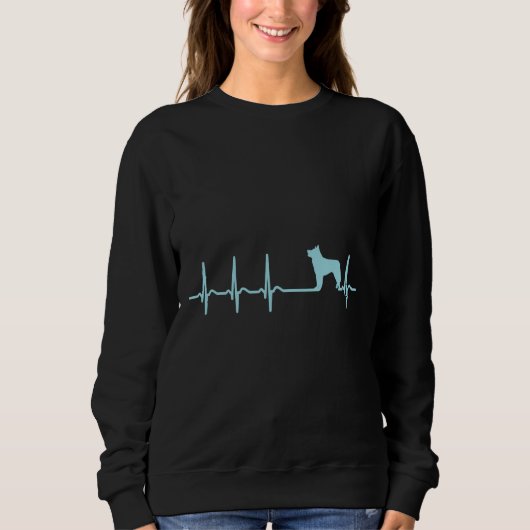 Heartbeat Husky Cool Grappig Nerdy Comic Graphic H Trui (Voorkant)