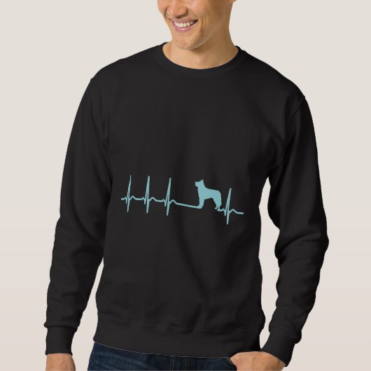 Heartbeat Husky Cool Grappig Nerdy Comic Graphic H Trui (Voorkant)