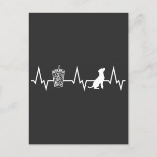 Heartbeat ijskoffie liefhebbers en honden eigenare briefkaart