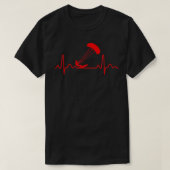Heartbeat Kite Surfing Kite Surfer Funny Gift Idee T-shirt (Design voorkant)