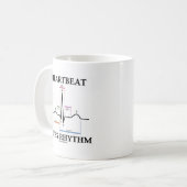 Heartbeat Life's Rhythm (ECG/EKG-hartslag) Koffiemok (Voorkant links)