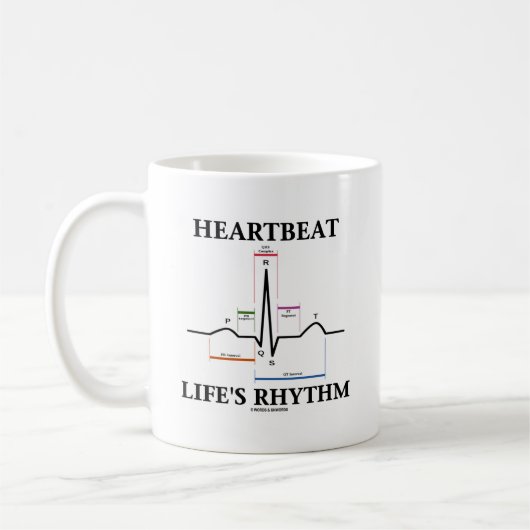 Heartbeat Life's Rhythm (ECG/EKG-hartslag) Koffiemok (Links)