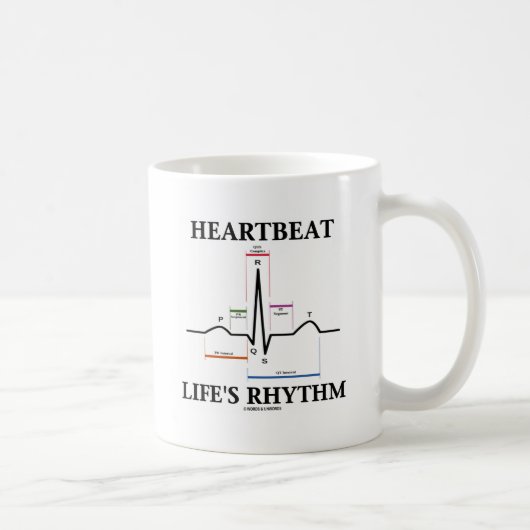 Heartbeat Life's Rhythm (ECG/EKG-hartslag) Koffiemok (Rechts)