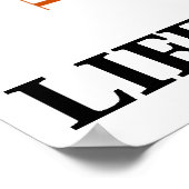 Heartbeat Life's Rhythm (ECG/EKG-hartslag) Poster (Hoek)