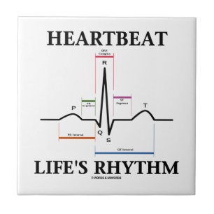 Heartbeat Life's Rhythm (ECG/EKG) Tegeltje