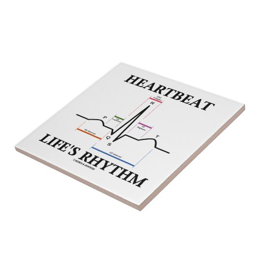 Heartbeat Life's Rhythm (ECG/EKG) Tegeltje (Zijkant)