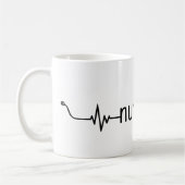 Heartbeat Line Art met stethoscoop Koffiemok (Links)