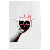 Heartbeat Love Design - Hand Holding Heart Medium Cadeauzakje (Achterkant)