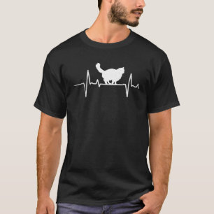 Heartbeat Maine Coon Cat Lover Gift Heart Pet T-shirt