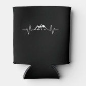 Heartbeat Mountainer Hiking Gift Blikjeskoeler (Voorkant)