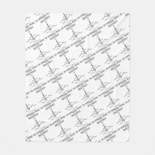 Heartbeat My Internal Music ECG EKG Sinus Rhythm Fleece Deken