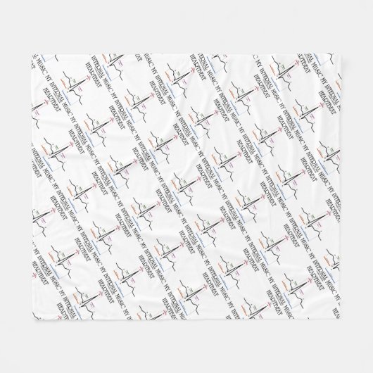 Heartbeat My Internal Music ECG EKG Sinus Rhythm Fleece Deken (Voorkant (Horizontaal))