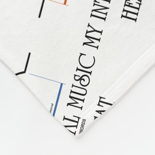 Heartbeat My Internal Music ECG EKG Sinus Rhythm Fleece Deken (Hoek)