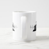 Heartbeat Nativity Unique Minimal Jumbo Mug Grote Koffiekop (Achterkant)