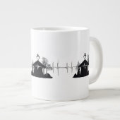 Heartbeat Nativity Unique Minimal Jumbo Mug Grote Koffiekop (Voorkant rechts)