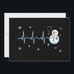 Heartbeat Nurse Snowman Kerstmis Kaart<br><div class="desc">Heartbeat Nurse Snowman Kerstmis</div>