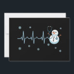 Heartbeat Nurse Snowman Kerstmis Kaart<br><div class="desc">Heartbeat Nurse Snowman Kerstmis</div>
