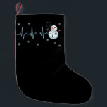 Heartbeat Nurse Snowman Kerstmis Kleine Kerstsok<br><div class="desc">Heartbeat Nurse Snowman Kerstmis</div>
