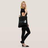 Heartbeat Nurse Snowman Kerstmis Tote Bag (Op model)