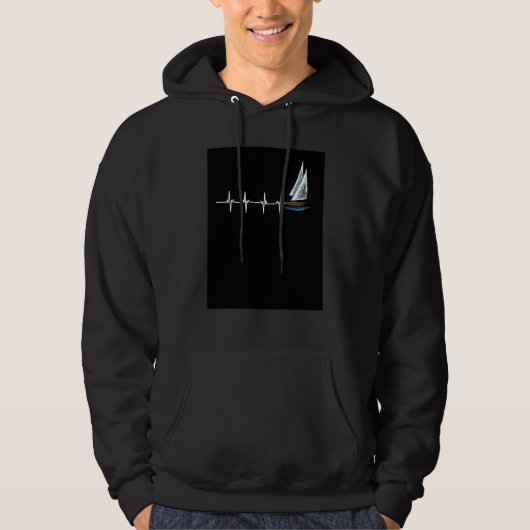 Heartbeat Of A Sailor Retro Sailing Designs Presen Hoodie (Voorkant)