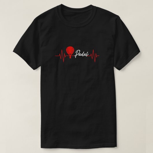 Heartbeat Padel Tennis Racket Sport Tournament Gam T-shirt (Design voorkant)