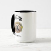 Heartbeat Paw Print Pet Photo Mug Mok (Voorkant links)