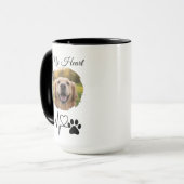 Heartbeat Paw Print Pet Photo Mug Mok (Voorkant links)