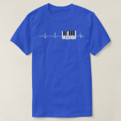 Heartbeat Piano Keyboard Piano Grand Pianist T-shirt (Design voorkant)