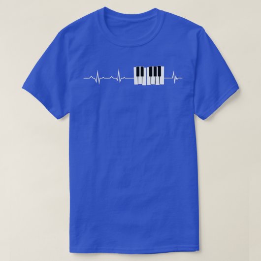 Heartbeat Piano Keyboard Piano Grand Pianist T-shirt (Design voorkant)