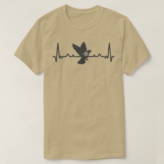 HEARTBEAT PIGEON HUNTING TSHIRT (Design voorkant)